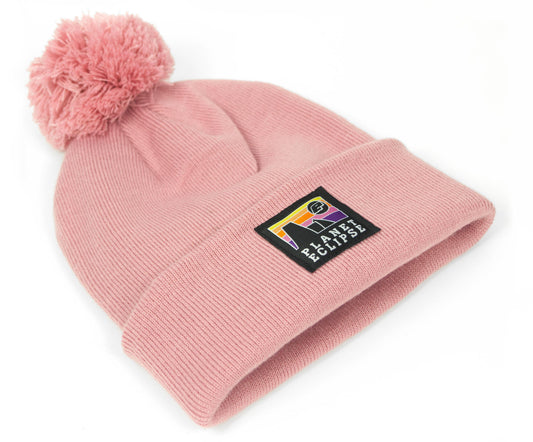 Eclipse Horizon Pom Beanie Dusky Pink